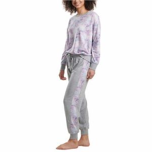 Splendid Women's 2-Piece Pajama Set Floral Violet/Gray